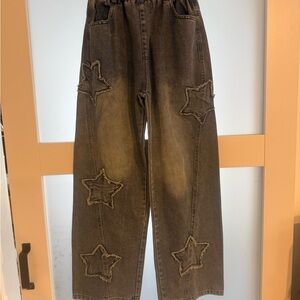 Kids Baggy Star Patch Jeans
